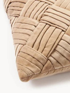 Funda de cojín de terciopelo texturizada Sina