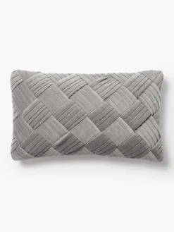 Funda de cojín de terciopelo texturizada Sina