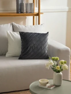 Funda de cojín de terciopelo texturizada Leyla