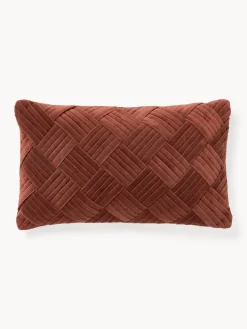 Funda de cojín de terciopelo texturizada Sina