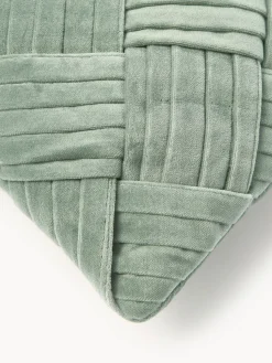 Funda de cojín de terciopelo texturizada Sina