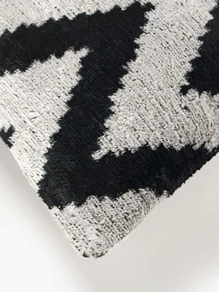 Funda de cojín de terciopelo con estampado zigzag Velvety