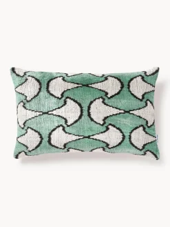 Funda de cojín de terciopelo con estampado abstracto Velvety