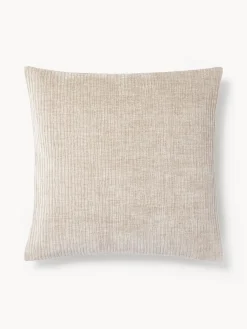 Funda de cojín de terciopelo de estructura lineal fina Fiona