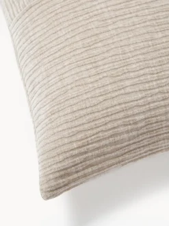 Funda de cojín de terciopelo de estructura lineal fina Fiona