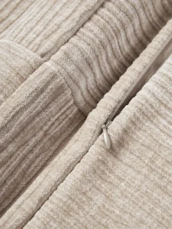 Funda de cojín de terciopelo de estructura lineal fina Fiona