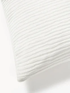 Funda de cojín de terciopelo de estructura lineal fina Fiona