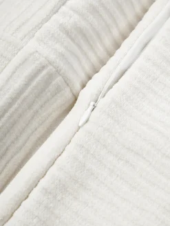 Funda de cojín de terciopelo de estructura lineal fina Fiona