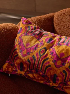 Funda de cojín de viscosa estampada en tejido jacquard Dima