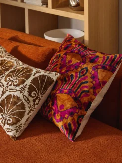 Funda de cojín de viscosa estampada en tejido jacquard Hazel