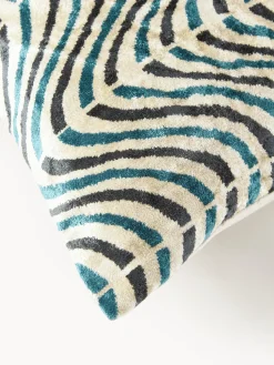 Funda de cojín de viscosa estampada en tejido jacquard Hayden