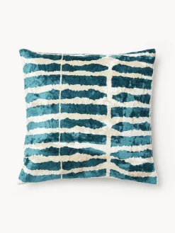 Funda de cojín de viscosa estampada en tejido jacquard Dejan