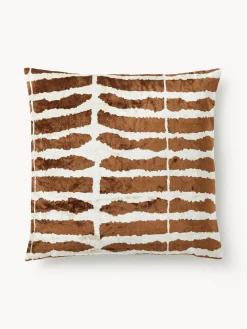 Funda de cojín de viscosa estampada en tejido jacquard Dejan