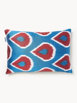 Funda de cojín decorativo de seda con estampado abstracto Silky