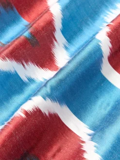 Funda de cojín decorativo de seda con estampado abstracto Silky