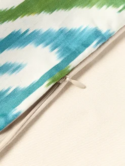 Funda de cojín decorativo de seda con estampado abstracto Silky