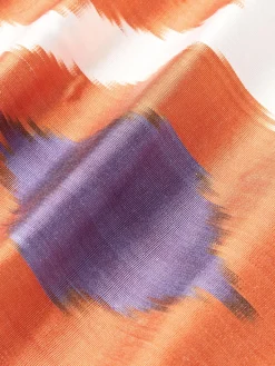 Funda de cojín decorativo de seda con estampado abstracto Silky