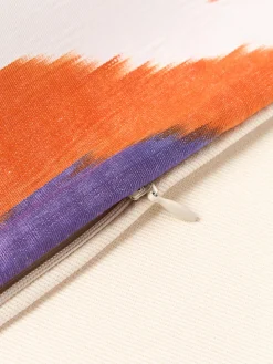 Funda de cojín decorativo de seda con estampado abstracto Silky