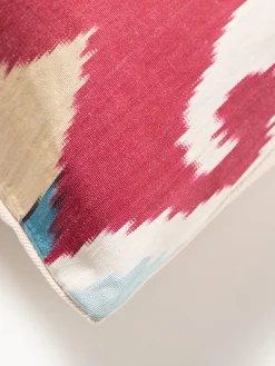 Funda de cojín decorativo de seda con estampado abstracto Silky