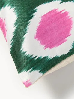 Funda de cojín decorativo de seda con estampado abstracto Silky