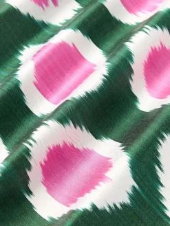 Funda de cojín decorativo de seda con estampado abstracto Silky