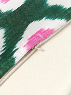 Funda de cojín decorativo de seda con estampado abstracto Silky