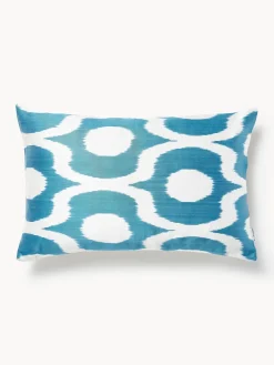 Funda de cojín decorativo de seda con estampado abstracto Silky