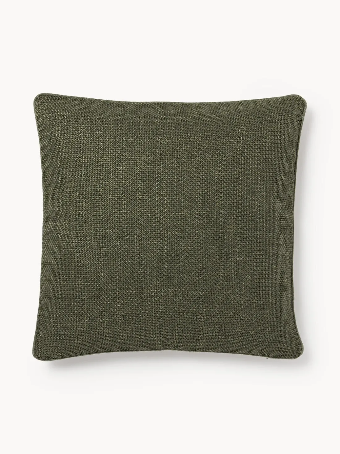 Funda de cojín en tejido bouclé con ribete Aya