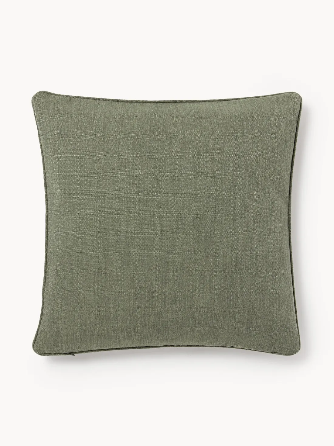 Funda de cojín en tejido bouclé con ribete Aya