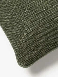 Funda de cojín en tejido bouclé con ribete Aya