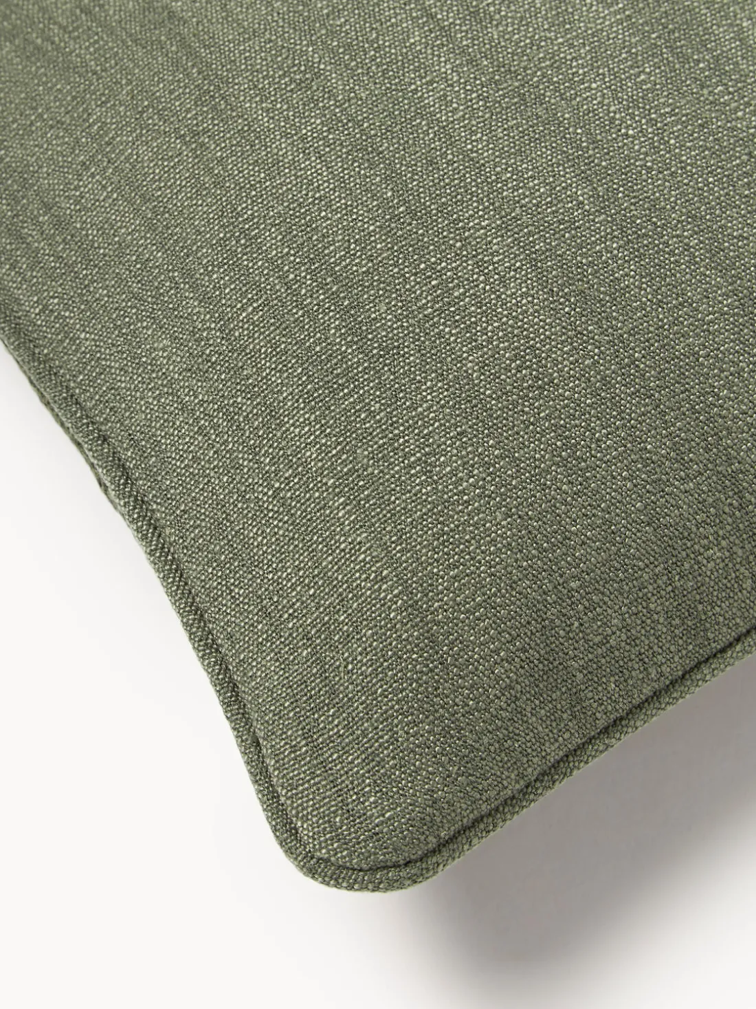 Funda de cojín en tejido bouclé con ribete Aya