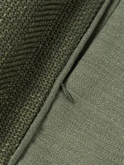 Funda de cojín en tejido bouclé con ribete Aya