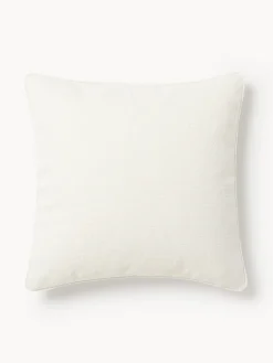 Funda de cojín en tejido bouclé con ribete Aya