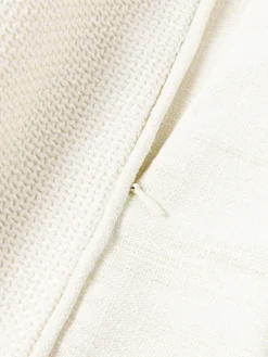 Funda de cojín en tejido bouclé con ribete Aya