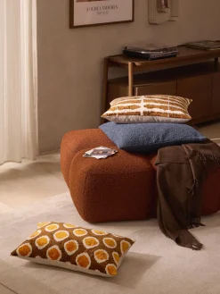 Funda de cojín en tejido bouclé Bellamie