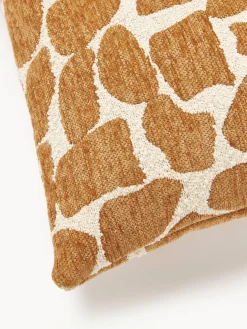 Funda de cojín en tejido bouclé y chenilla Nenda