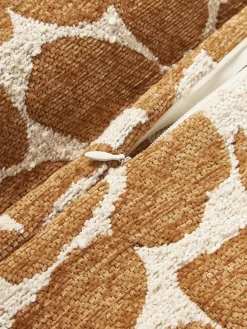 Funda de cojín en tejido bouclé y chenilla Nenda