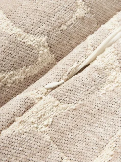 Funda de cojín en tejido bouclé y chenilla Nenda