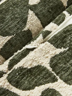 Funda de cojín en tejido bouclé y chenilla Nenda