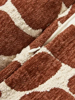 Funda de cojín en tejido bouclé y chenilla Nenda