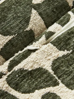 Funda de cojín en tejido bouclé y chenilla Nenda