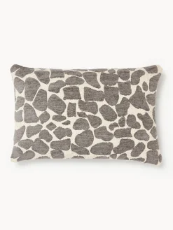 Funda de cojín en tejido bouclé y chenilla Nenda