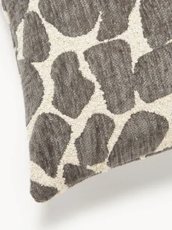 Funda de cojín en tejido bouclé y chenilla Nenda