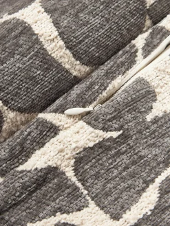 Funda de cojín en tejido bouclé y chenilla Nenda