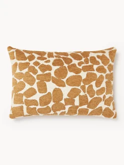 Funda de cojín en tejido bouclé y chenilla Nenda