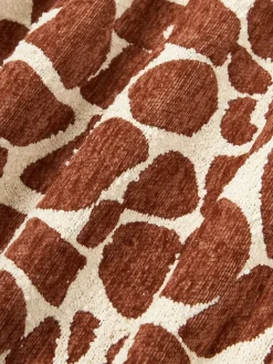 Funda de cojín en tejido bouclé y chenilla Nenda