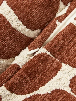 Funda de cojín en tejido bouclé y chenilla Nenda