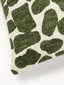 Funda de cojín en tejido bouclé y chenilla Nenda