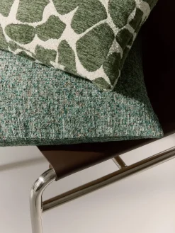 Funda de cojín en tejido bouclé y chenilla Nenda