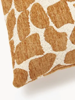 Funda de cojín en tejido bouclé y chenilla Nenda